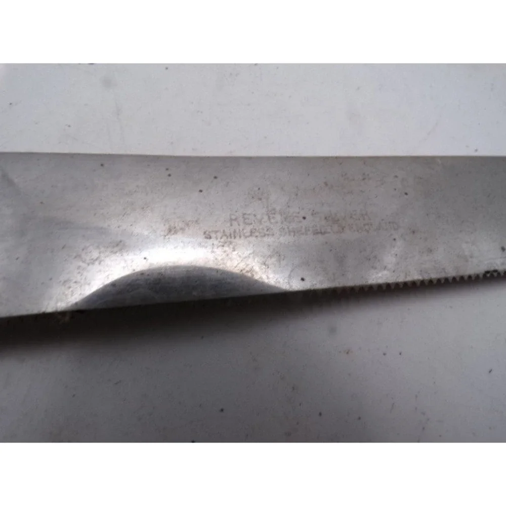 Revere Silver Sheffield England Mother of Pearl Handle Serrated Bread Knife 11.5